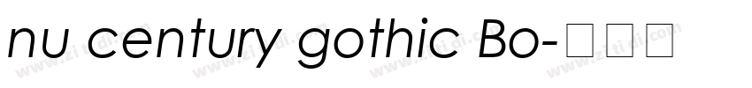 nu century gothic Bo字体转换